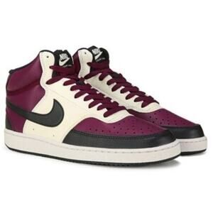 NIKE Court Vision LO NN Shoes Black/University Red White Maroon Men 8 Women 9.5